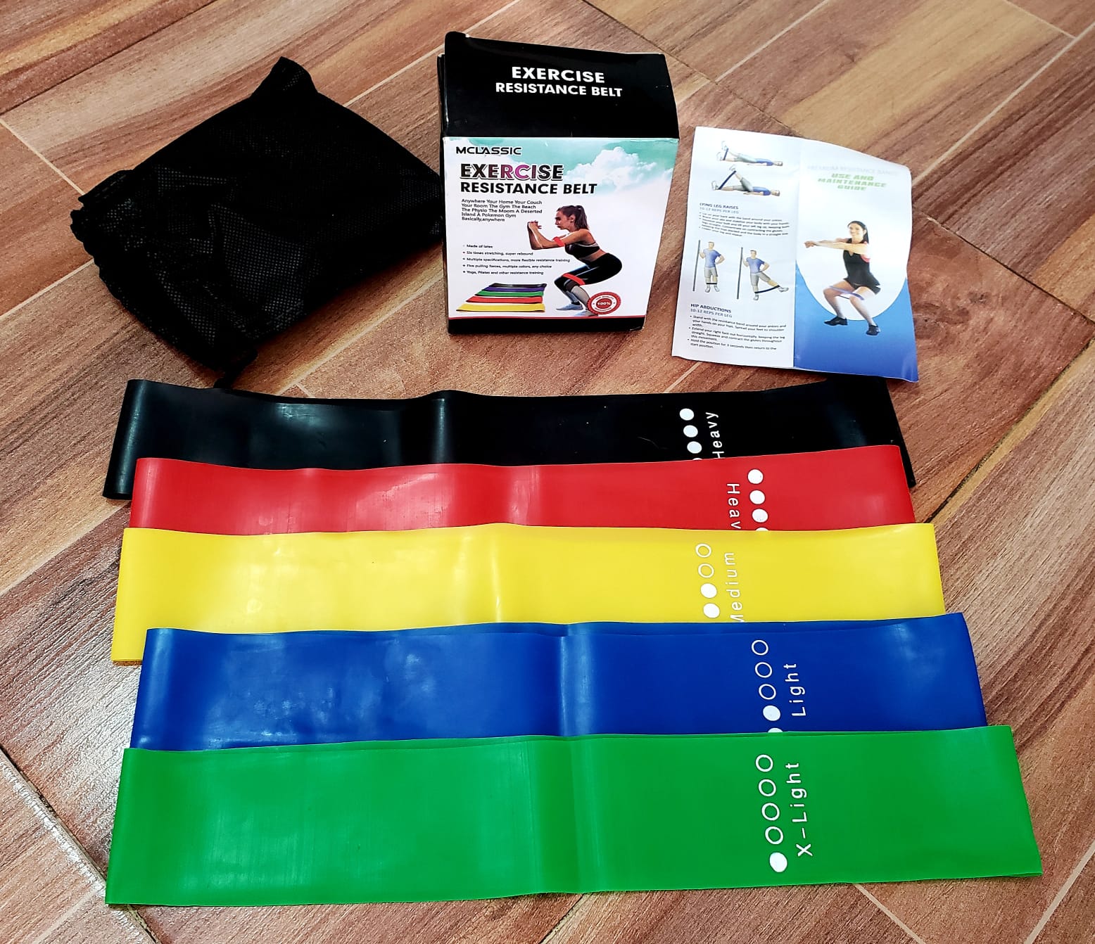 Kit de bandas elasticas x5 - sport life